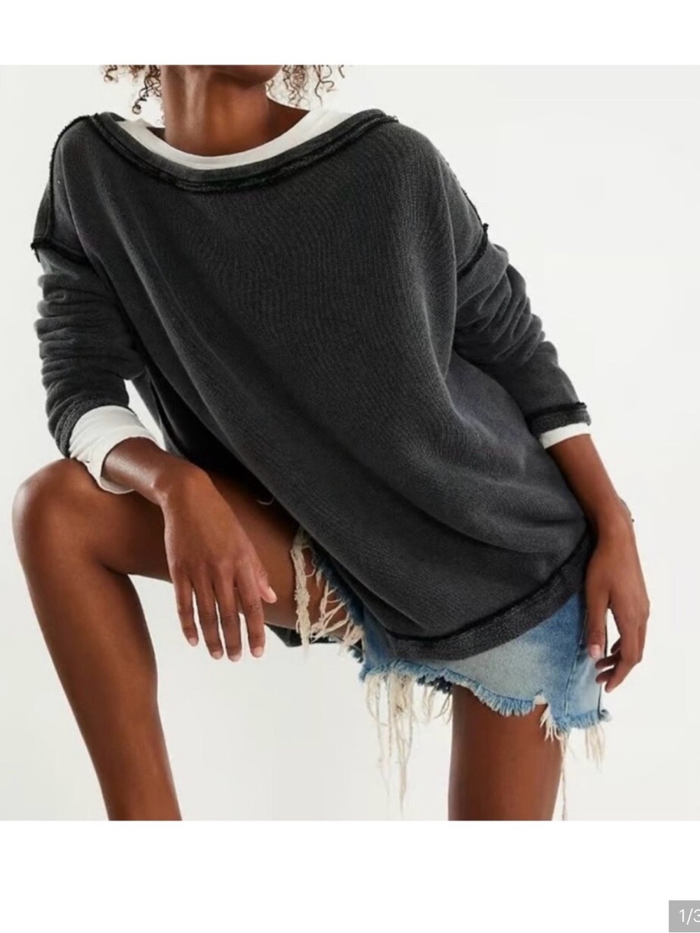Free People Conrad Pullover Black XS NWT - Picture 3 of 13